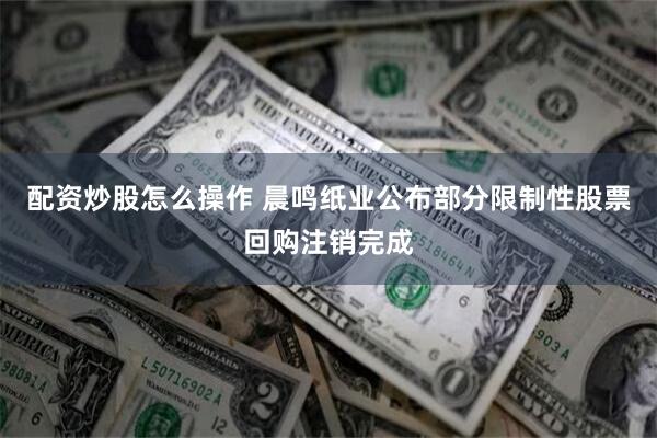 配资炒股怎么操作 晨鸣纸业公布部分限制性股票回购注销完成