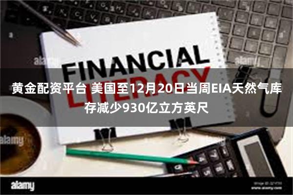 黄金配资平台 美国至12月20日当周EIA天然气库存减少930亿立方英尺